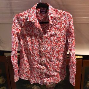 Liberty button down shirt Sz M 100% Cotton
